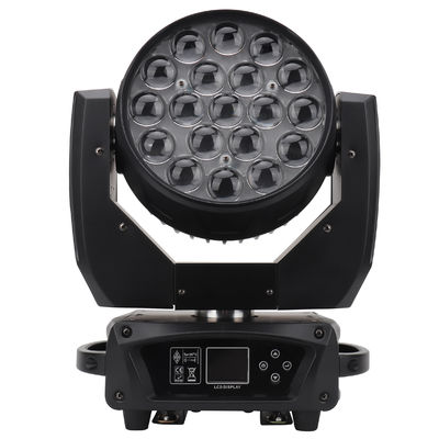 RGBW Moving Head Wash Light 19*15w Focal meccanico LED Zoom Light
